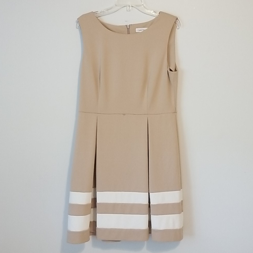 2/$10 Tan and white dress